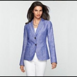 ❤️TALBOTS CLASSIC LINEN BLAZER JACKET ~ 16